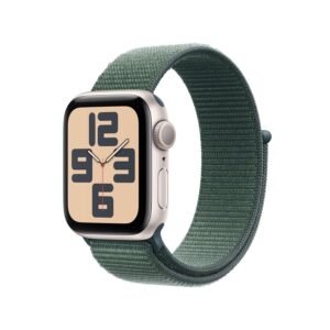 Watch SE (2nd Gen, 2023) [GPS 40mm] Smartwatch with Starlight Aluminum Case with Lake Green